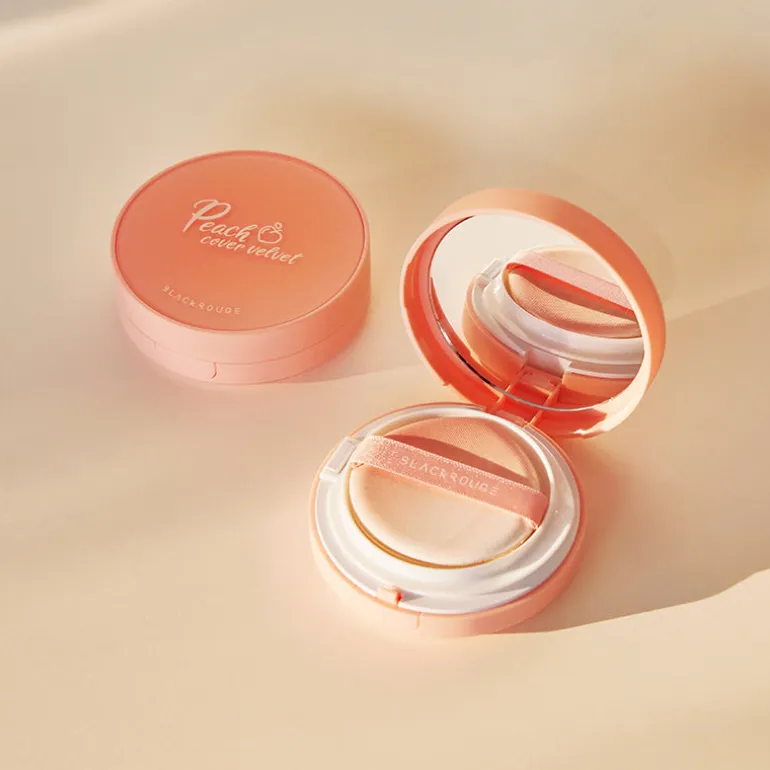 Peach Cover Velvet Cushion